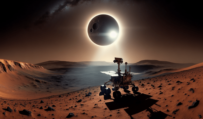 Eclipse solar en Marte: el asombroso momento en que Fobos cubre al sol capturado por un rover de la NASA