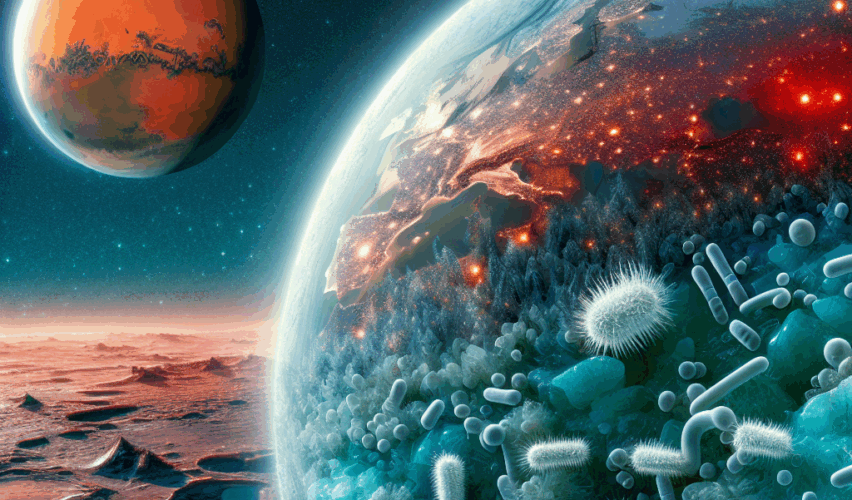 Bacterias del hielo terrestre y su posible conexión con la vida en Marte